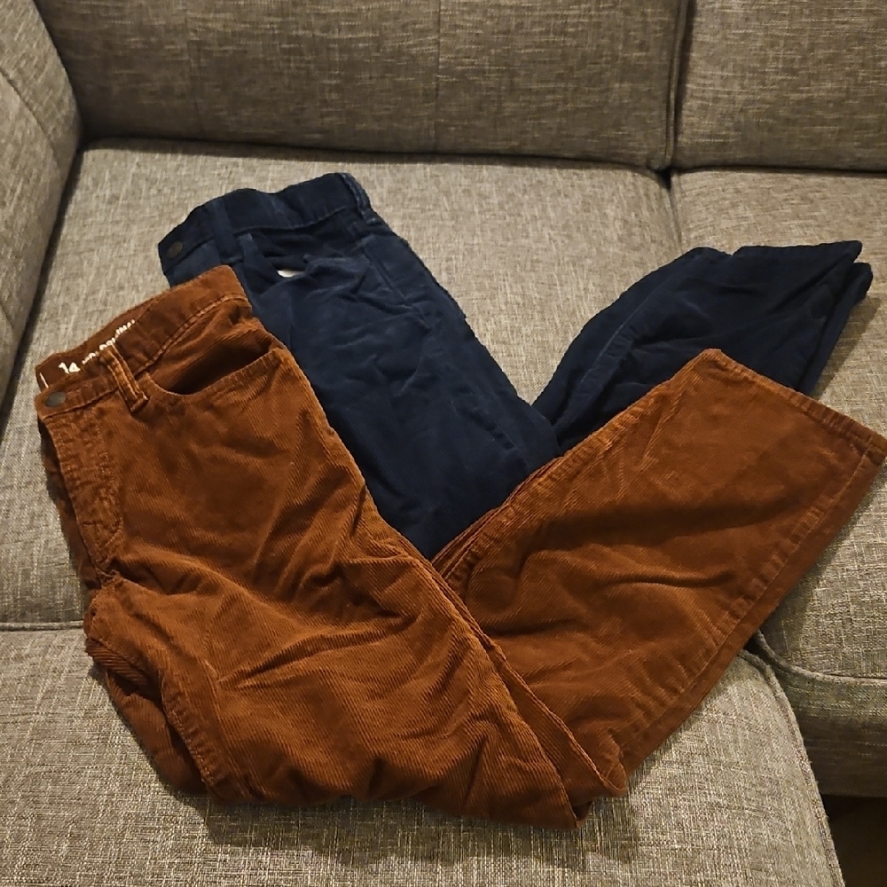 GAP Boy's Corduroy Pants - Rich Brown and Classic Navy